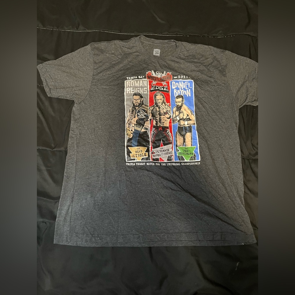 WWE WrestleMania 2021 Triple threat match shirt size 2XL Edge Reigns Bryan